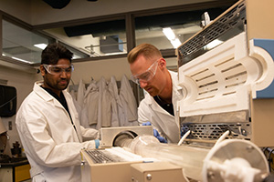 Materials Science and Engineering students engaging in research